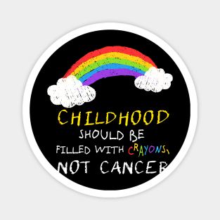 Crayons Not Childhood Cancer Awareness Print Magnet